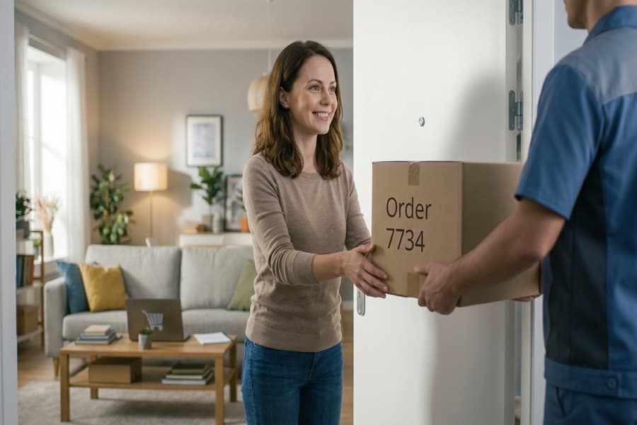 Proceso de picking y packing en bodega de e-commerce con scanner Zebra y etiquetas de envío — soluciones SEACOM